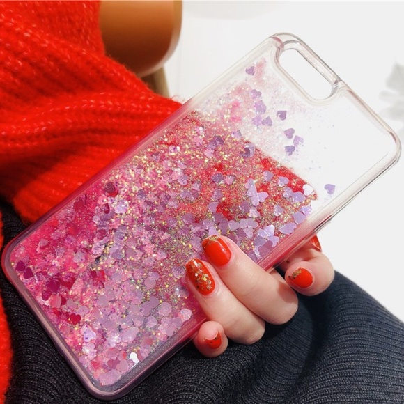 iPhone Liquid Glitter Heart Case - Picture 2 of 3